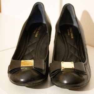 Cole Haan Tali Bow Wedges Black